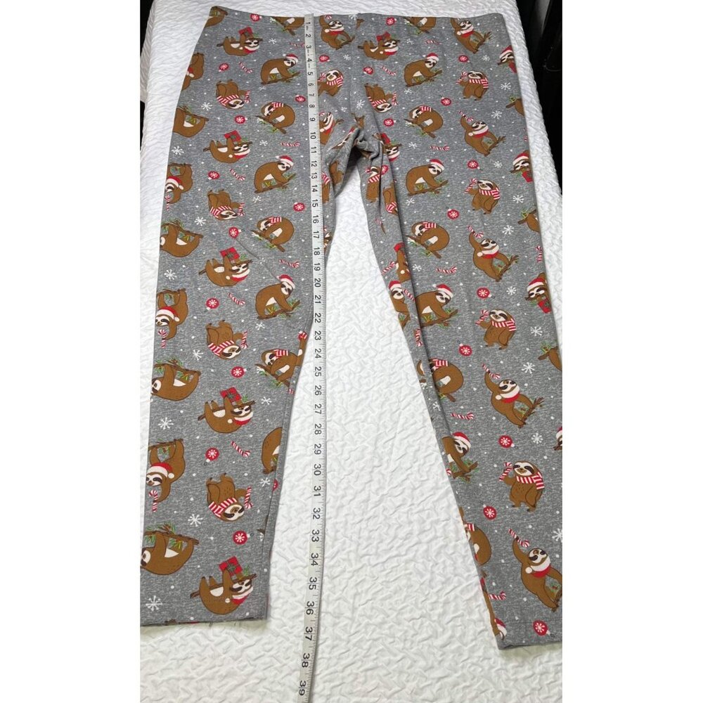 Time And Tru Womens Lounge Pants Gray Animal Design XXL (20) Soft Comfort - Picture 2 of 3